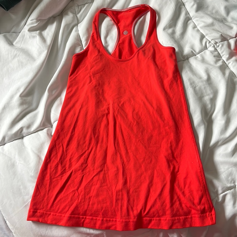 Lululemon melon red tank top